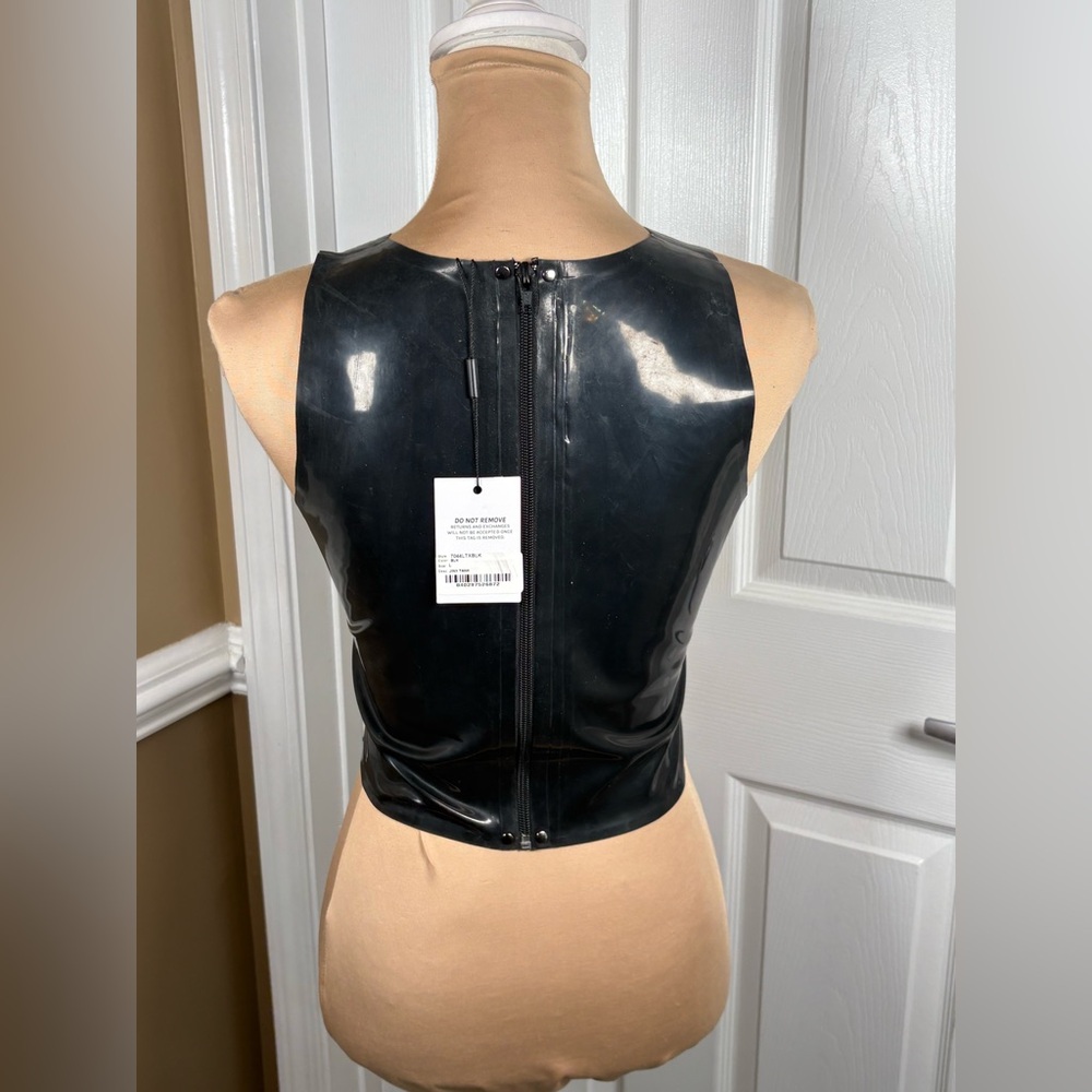 Miaou Jinx Tank Top Cami Latex Black Fetish Sz Large NWT $295...Revolve - Picture 4 of 16